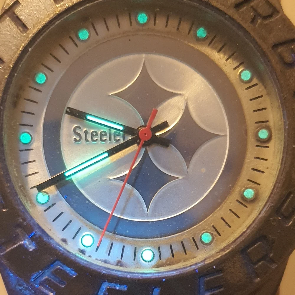 10/$20 Game Time Silver Stainless Steel NFL Pittsburgh Steelers Men's Watch